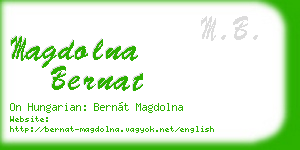 magdolna bernat business card