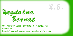 magdolna bernat business card